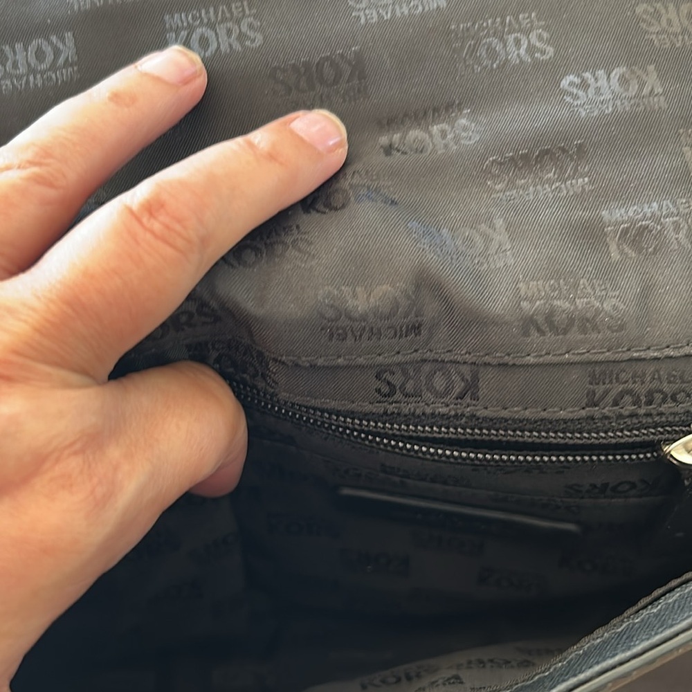 Michael Kors Black Crossbody Bag with Silver Hardware - Picture 9 of 11